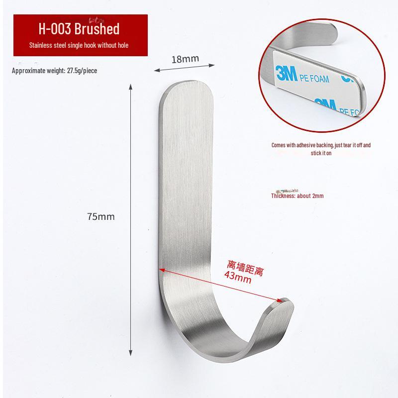 Stainless Steel Mini Single Clothes Hook for Wall