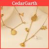Collier Choker en Acier Inoxydable Éléments Océaniques Avec Breloque Coquillage Pour Femmes Vêtement Décontracté