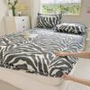 Prześcieradło z gumką w paski zebry Drukowane prześcieradło z gumką Rozmiar Queen Zestawy prześcieradeł Wysokiej jakości pojedyncze prześcieradła na łóżko