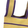 Striped Contrast Bag Knitted 20cm X 35cm Versatile Portable Stylish Polyester Travel Party Tote