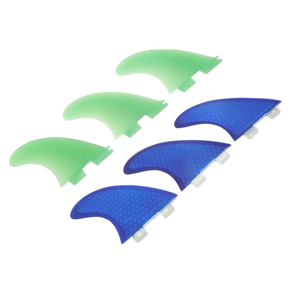 3PCS Surfboard Thruster Fins Fiberglass Fishtail Surfboard Fin Replacement for FCS1