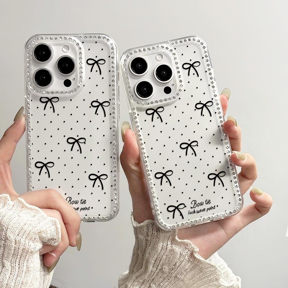 Bracelet Chain Phone Case For iPhone 17 16 15 13 14 for 17Air 17 12 14 16 Pro 17 14 16 Pro Max Sparking Diamond Cute Pattern Hard Cover With Lanyard