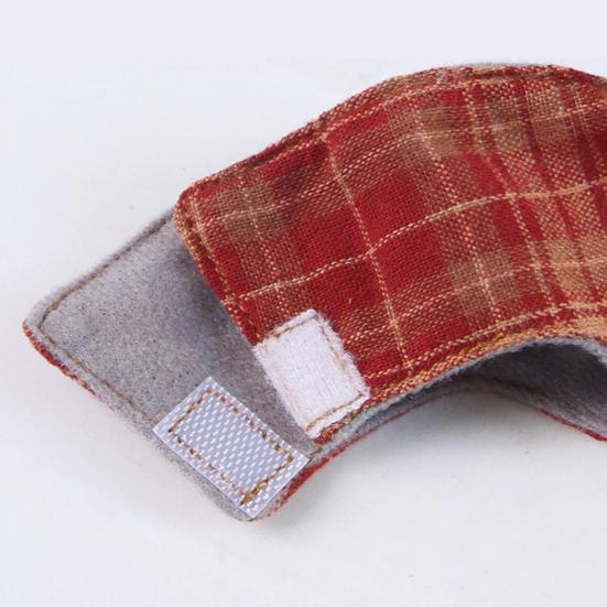 Hamster Cape And Furry Collar Scarf Set Vintage Plaid Small Animals Cosplay Apparel for Chinchilla Guinea Pig Rabbit Parrots African Greys Parakeet