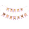 Birthday Party Decoration Bronzing Dovetail Flag Happy Birthday Birthday Flag Banner Bunting Custom