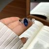 Gemstone Live Adjustable Ring Versatile Geometric Design Trendy Wear Decorative Ring