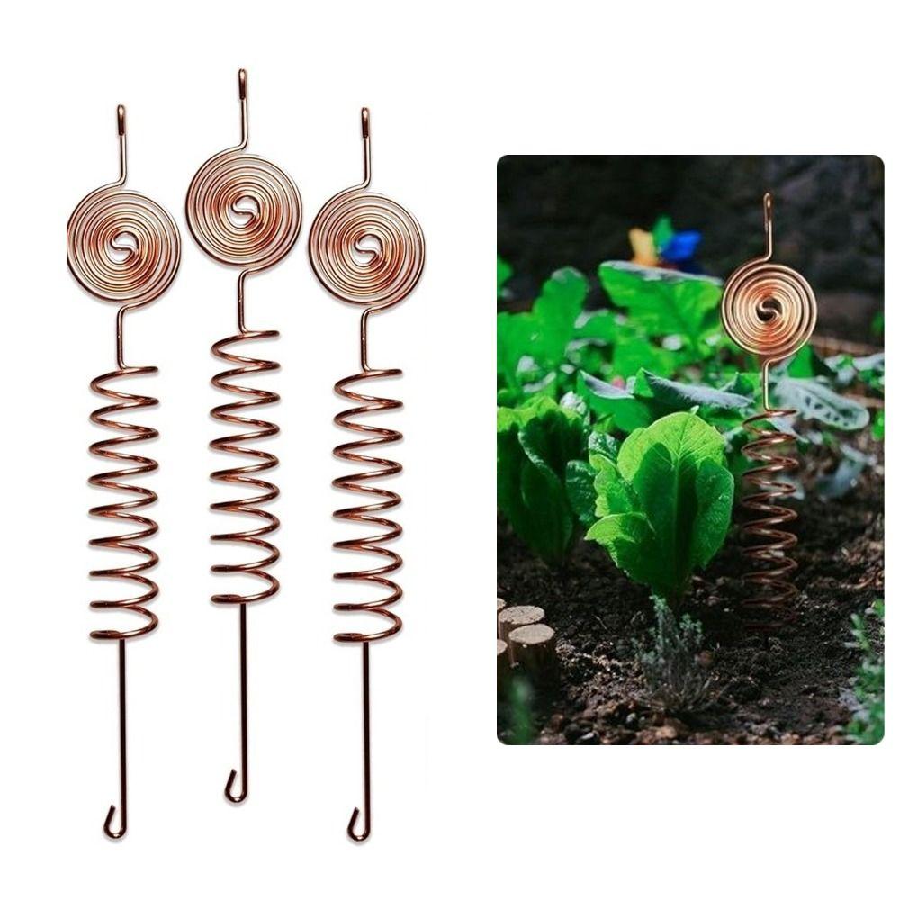 3pcs Growing Plant Growth Electroculture Plant Stakes Orgone Energy Copper Wire Coil Stakes Plant Support Stakes Indoor Outdoor 4XL
