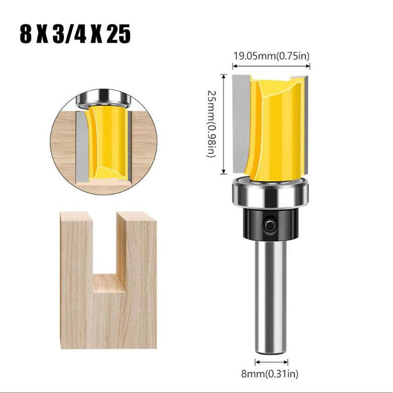 8mm Shank Straight Bit Tungsten Carbide Double Flute Router Bits Milling Cutter For Wood Woodwork Tool Router Bit