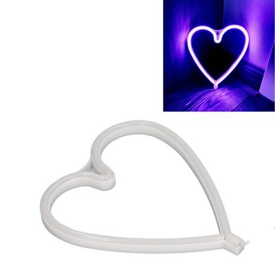 USB Battery Operated Neon Light Heart Shaped Neon Night Light Neon Light Decorations  Bedroom Decor