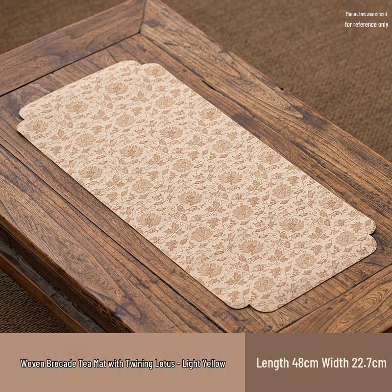 Intertwined Lotus Brocade Tea Mat