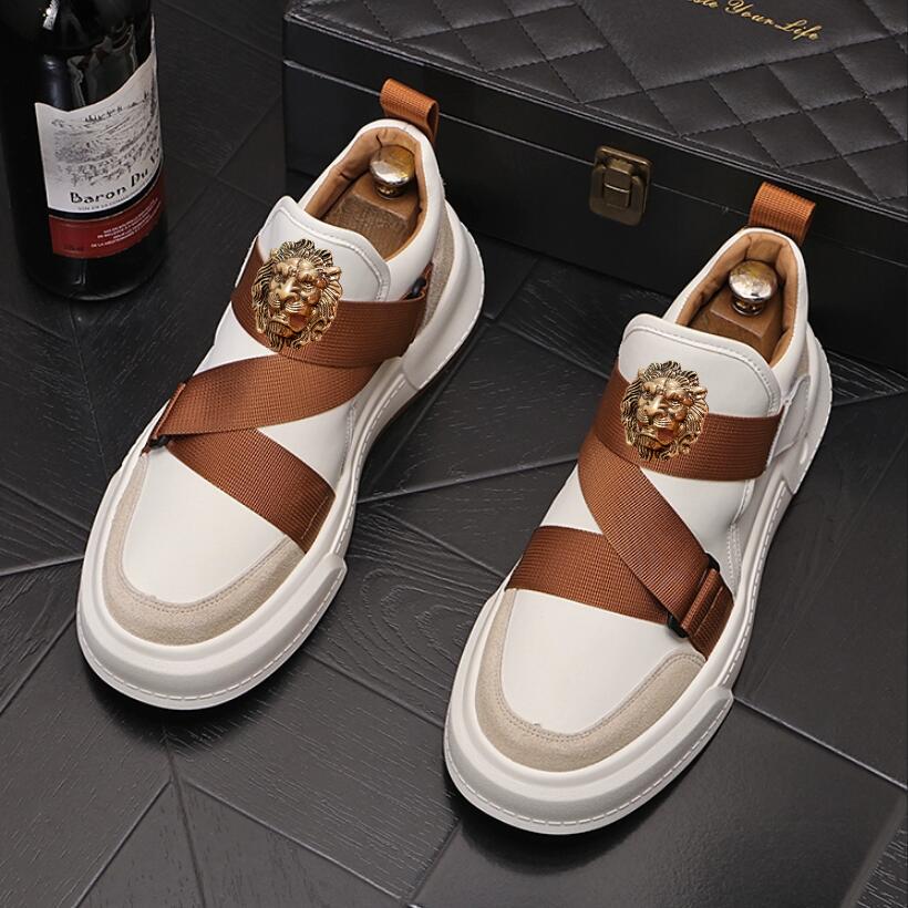 Novos tênis casuais esportivos de cano alto de luxo para homens sapatos de sola maciaZapatos Hombre b9