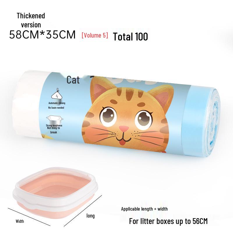 Disposable Drawstring Cat Litter Box Liners & Cleaning Bags
