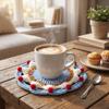Handmade Insulation Mat Knitted Trivet Mats Cute Placemat Desktop