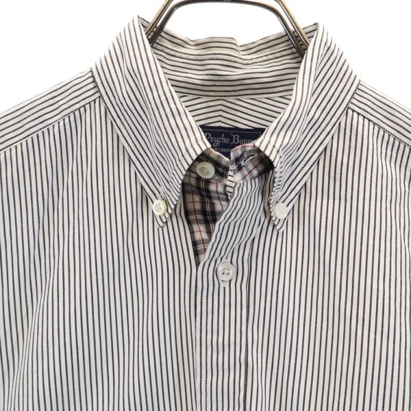 Psycho Bunny made in Japan Striped Pattern Long sleeve Button down shirt Men's Used