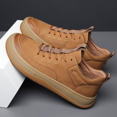 Classic Lace-Up Genuine Leather Skate Shoes Men 2024 New Arrival Male Comfortable Sneakers All-match Men Casual Driving Shoes