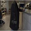 Solid Color Double-Breasted Women Long Coats Loose Turn-down Collar Female Maxi Autumn Winter Elegant Lady Street Outwear