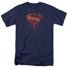 Batman V Superman Tech Super Logo Mens T Shirt Navy Officially Licensed