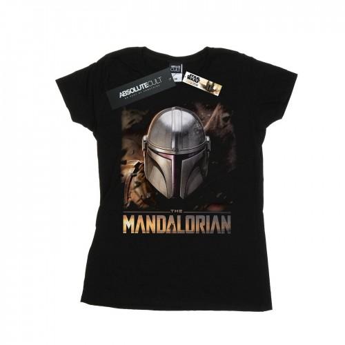 Star Wars Womens/Ladies The Mandalorian Helmet Cotton T-Shirt