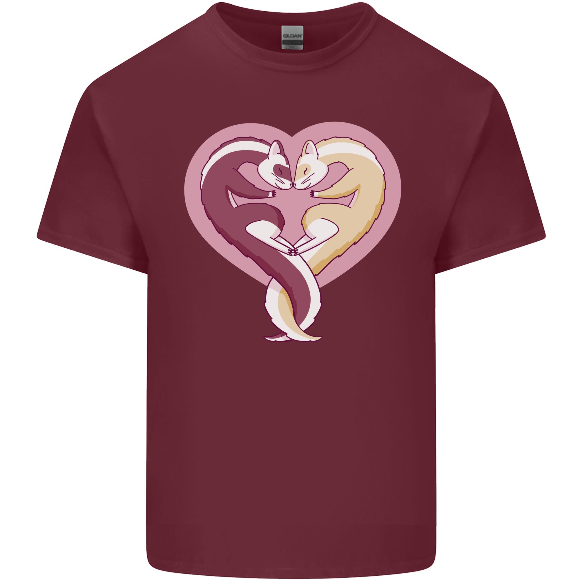 Ferret Heart Unisexs Light Cotton TShirt S