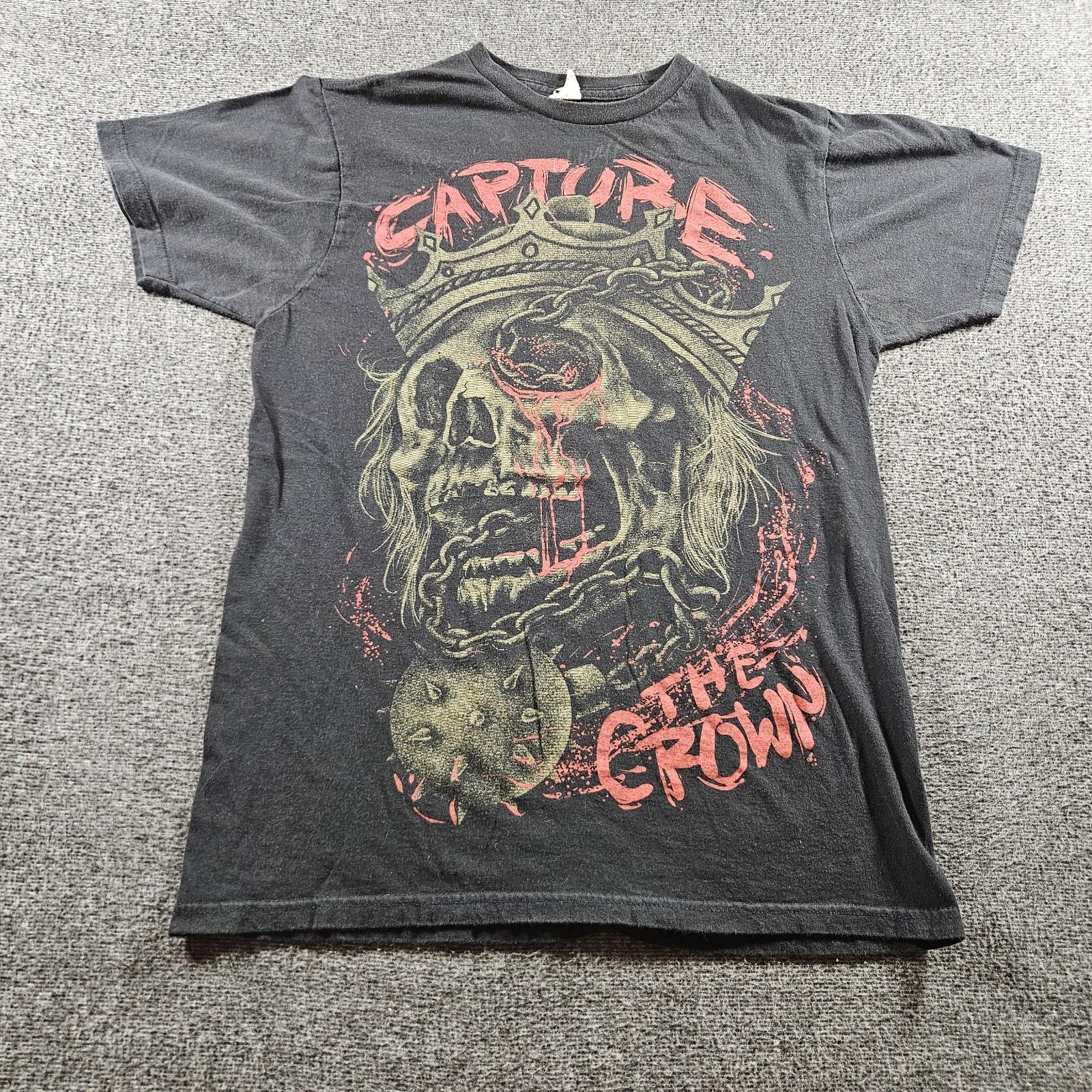 Capture The Crown Band Tour Graphic T-Shirt Size Small Band Black Unisex T-Shirt S