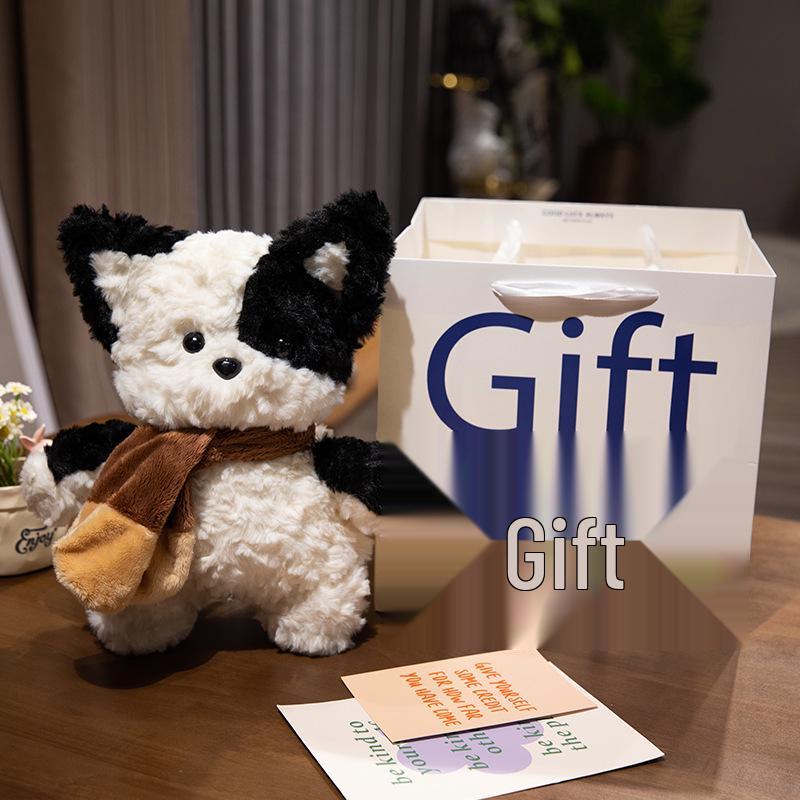 Adorable Corgi Puppy Plush Scarf Doll - Perfect Birthday Gift for Girls