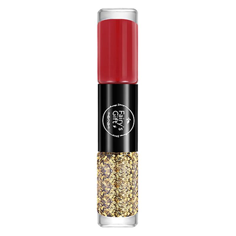 Two-Color Quick-Drying Nail Polish with Large Glitter