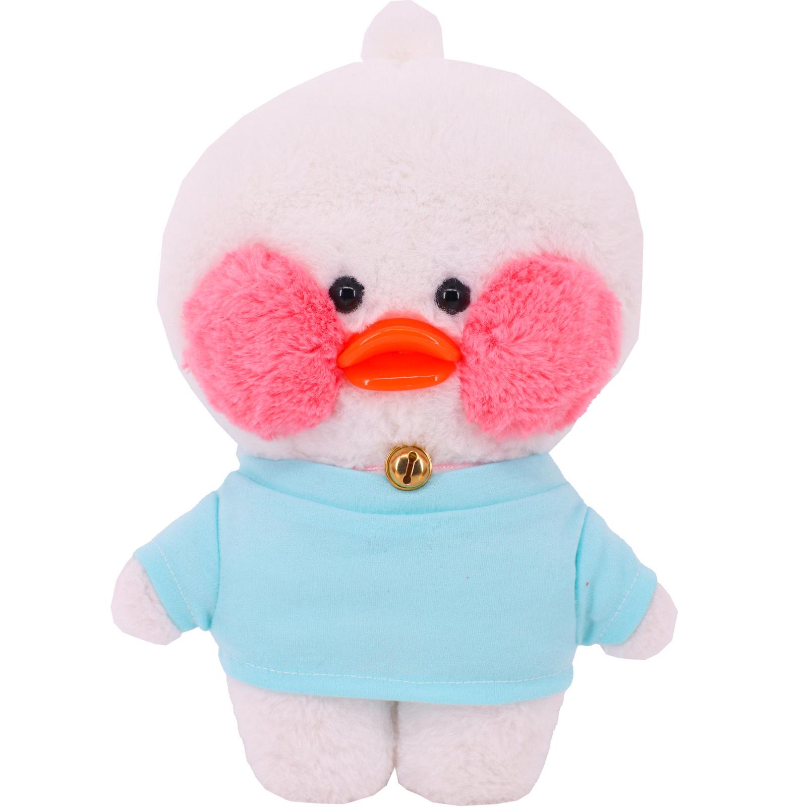 Hyaluronic Acid Duck Doll Clothes Set: 30cm Doll T-shirt & Overalls 30cm Hyaluronic Duck Clothes (Without Doll)