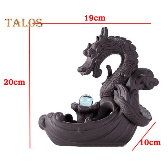 Backflow Vivid Dragon Porta bruciatori di incenso con perle finte Incensiere Decorazione per la casa Live City Fashion Home Decor