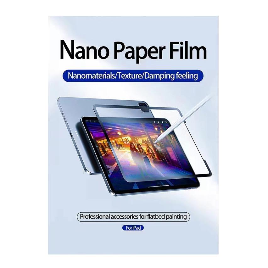 iPad Pro 11 Frame-Adhesive Paper-Like Film, Air 5 Drawing Mini 6 Nano-Adhesive Writing Film for 10.2" and 7-9 Generation.