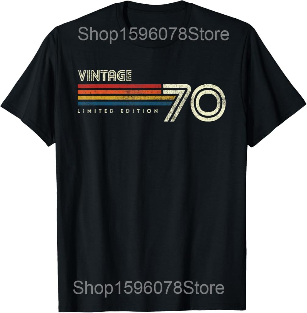 55th Birthday Vintage Legends Born In 1970 55 Years Old T Shirt Men Streetwear Tee Shirt Short Sleeve Unisex Loose Clothing