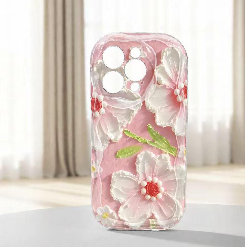 

Romantic European American Floral Phone Case for iPhone 17 Pro Max - Girly, Cross-Border Collection. iPhone 15 Plus
