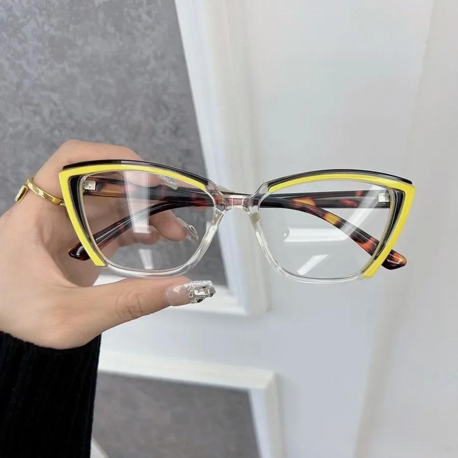 Retro Square Light Eyeglass Frame Women Men Transparent Unisex Glasses For Female Male