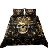 Hand-Painted Crow Skull Bedding Single Double Large King Large Quilt Set Three-Piece Set
