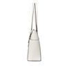 Michael Kors MK Charlotte Letter Logo Pendant Solid Color Leather Tote Shoulder Bag Large Women Tote Bags Cream 35T0GCFT7L-289