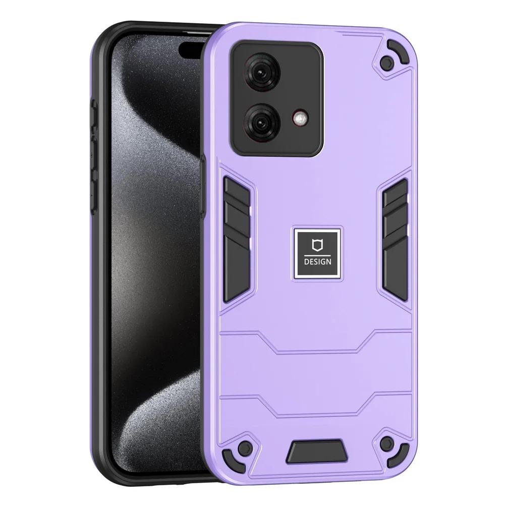 

Двошаровий протиударний захисний чохол для Moto G84 G54 G14 G73 G53 G23 G13 G72 G62 G52 G42 G32 G22 G31 G41 G10 G30 Protect Cover For Moto G32 фіолетовий