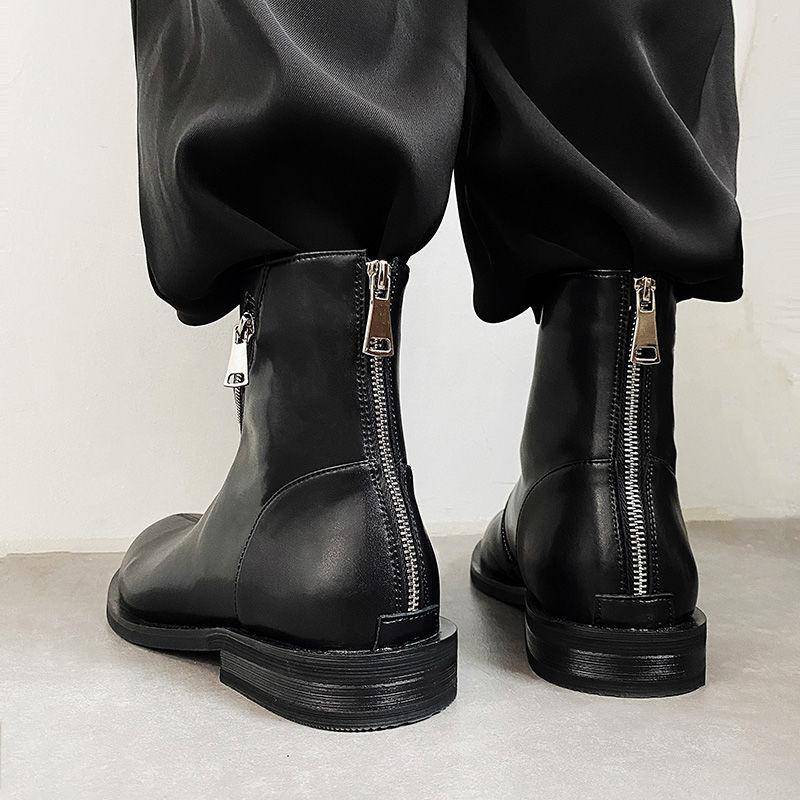 New High Top Boots Fashion Casual Versatile High Top Men Shoes Motorcycle Boots Comfortable Breathable Winter Non-slip Shoes