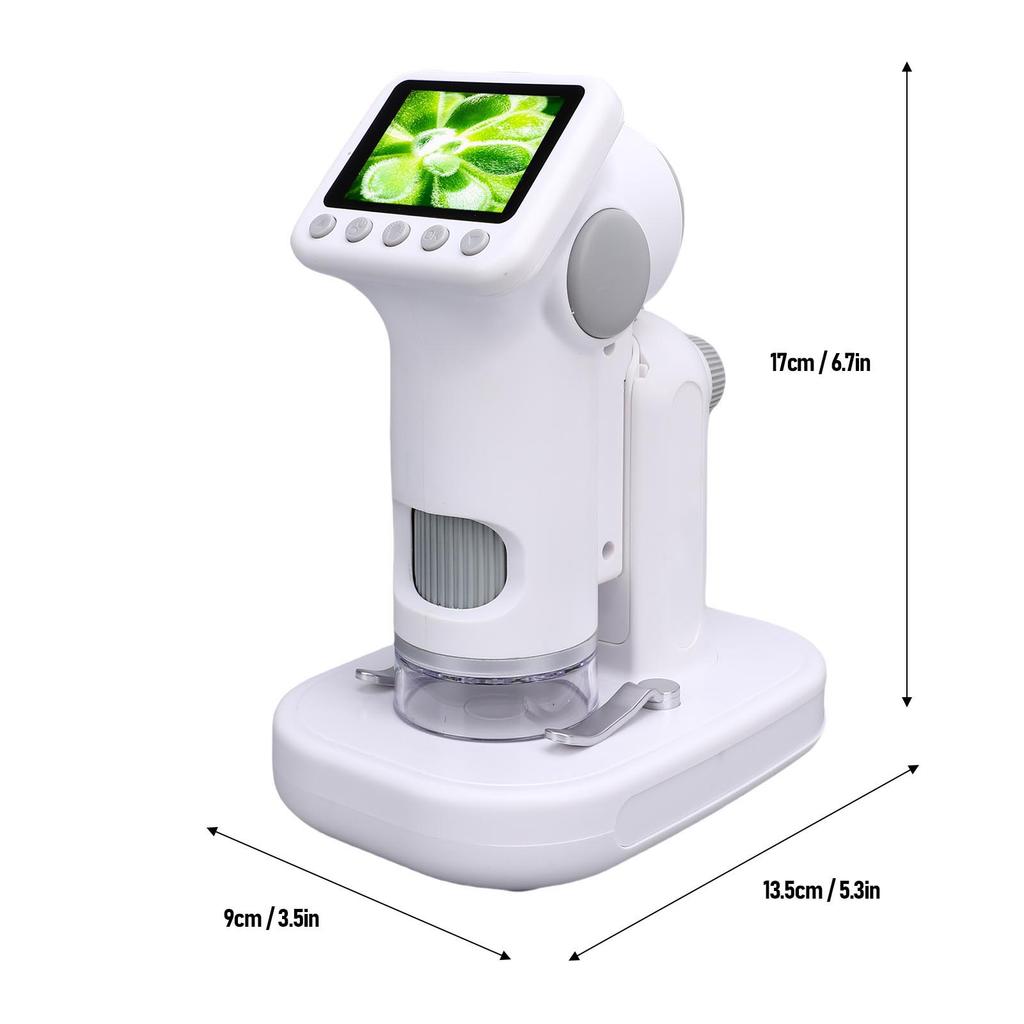 1080P HD 1600X Kids Microscope Pocket Portable Mini Handheld Digital Microscope 2in Screen Rechargeable Student Edu Science Toy