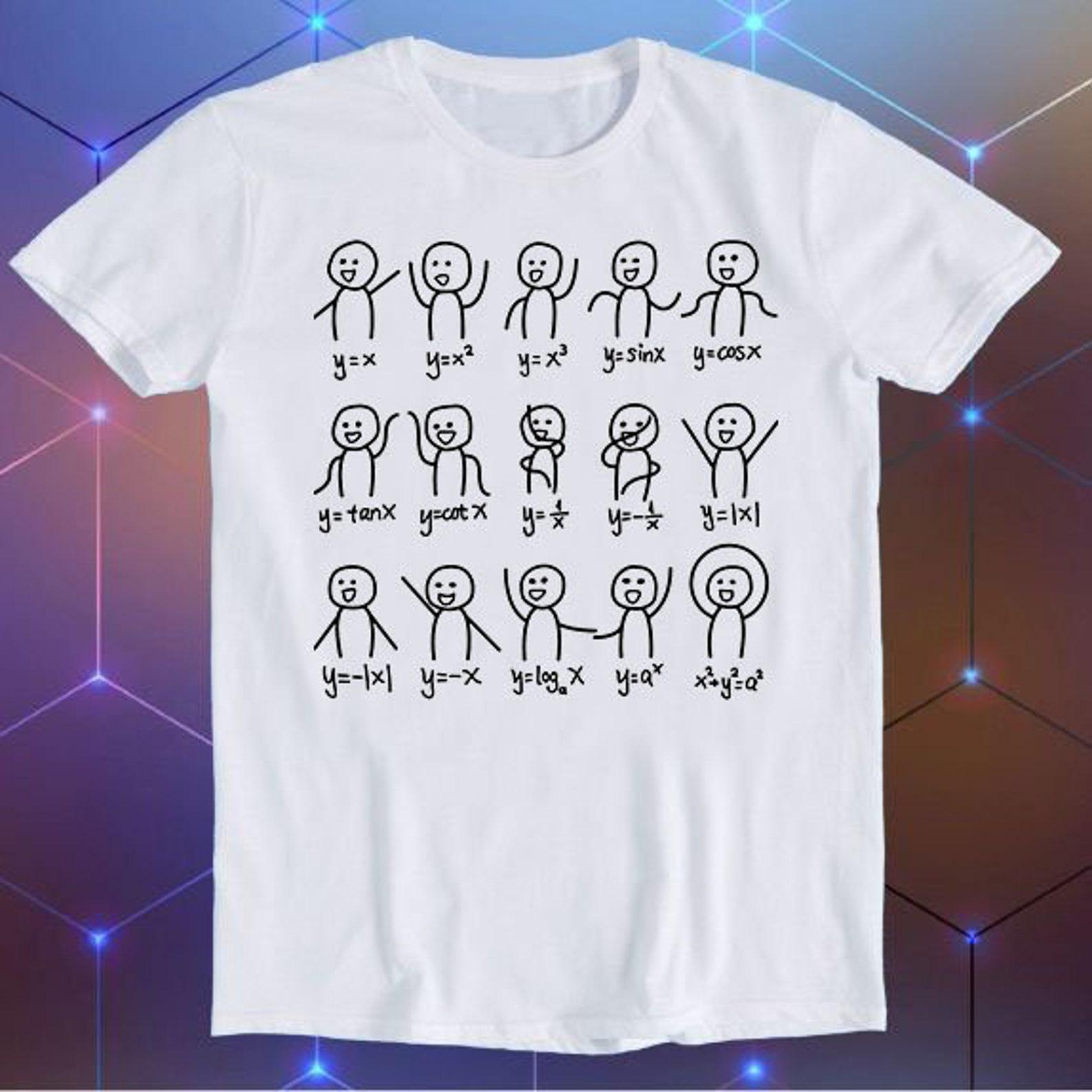 Funny Algebra Dance Graph Figures Math Equation Joke Parody Meme Movie Music Cool Funny Gift T-Shirt E976 2XL