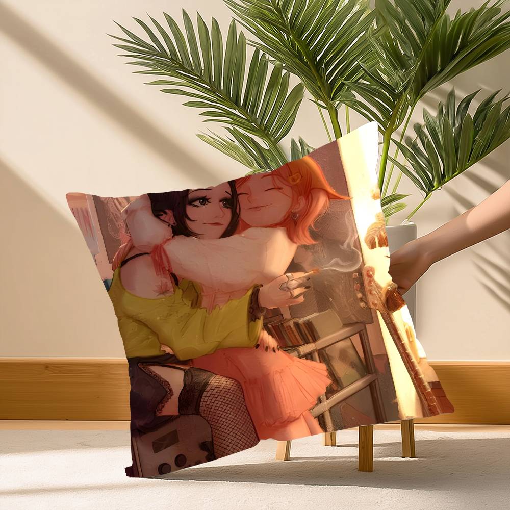 

Hot Anime Love N-NanaS Pillow Case Soft Plush Fabric Double Sided Print Decorative Home Living Room Gift Cushion 30cm x 30cm