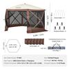 VEVOR Pop Up Gazebo Tent, Pop-Up Screen Tent 6 Sided Canopy Sun Shelter with 6 Removable Privacy Wind Cloths & Mesh Windows