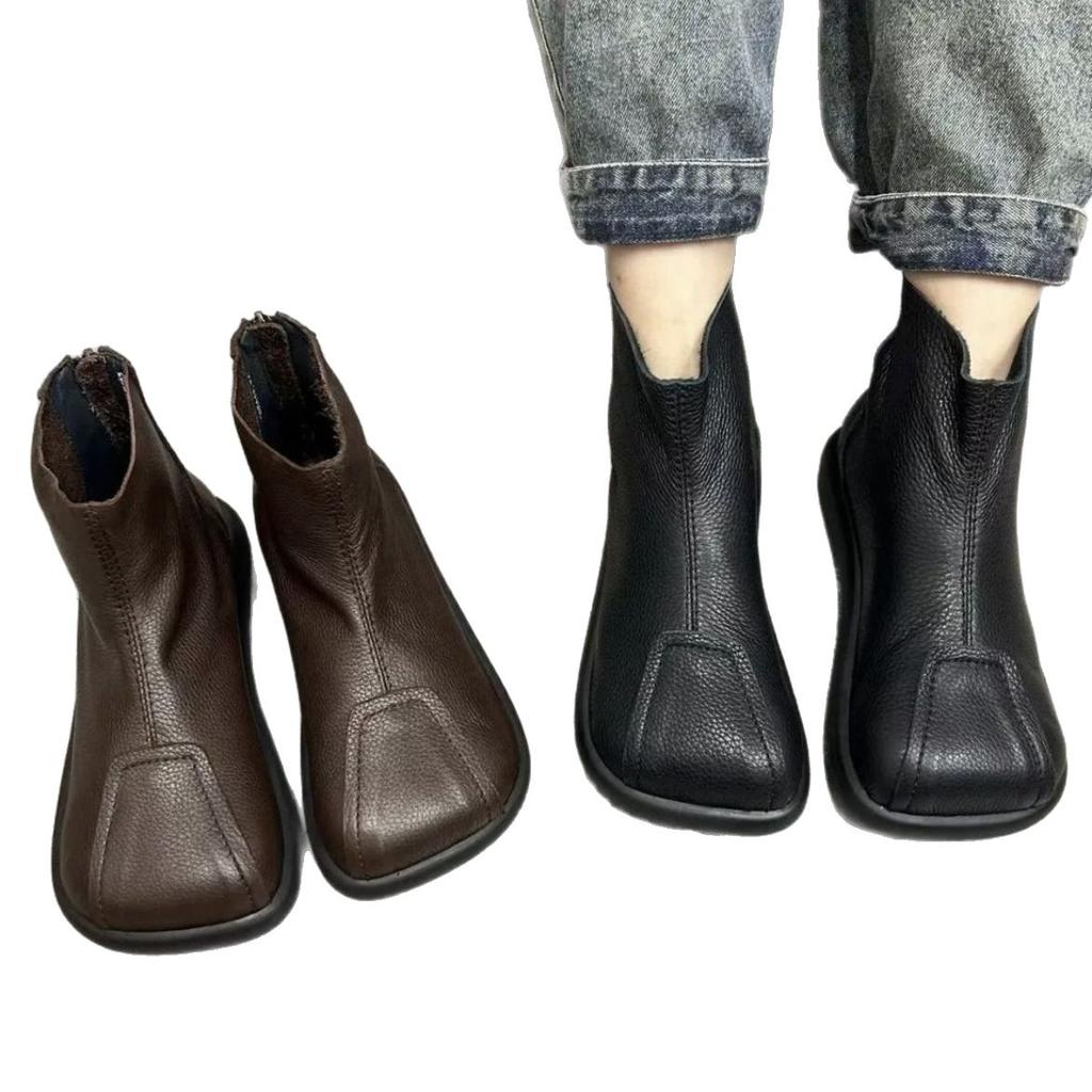 Podzim a zima 2025 nové retro bavlněné boty se čtvercovou špičkou módní a všestranné, transcendentní zahraniční styl na silné podrážce pohodlné ležérní wom