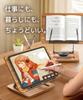LOE Rotating Tabletop Tablet Hickory Height Compatible with Mobile Monitors 360-Degree Stand, Wood, Foldable, Adjustable, Freestanding, Stable,