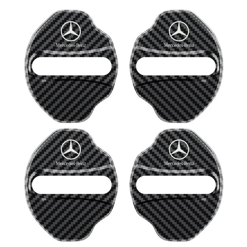 Car Styling Car Door Lock Covers Stikcer Case for Mercedes Benz New B/C/E Class A Class C200L GLC GLK CLA GLA Accessories Car St ZO1
