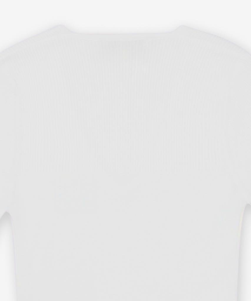 Bibianweseuteuudeu Bea Crop V-Neck Knit - White / 1803004Wy003Fa401