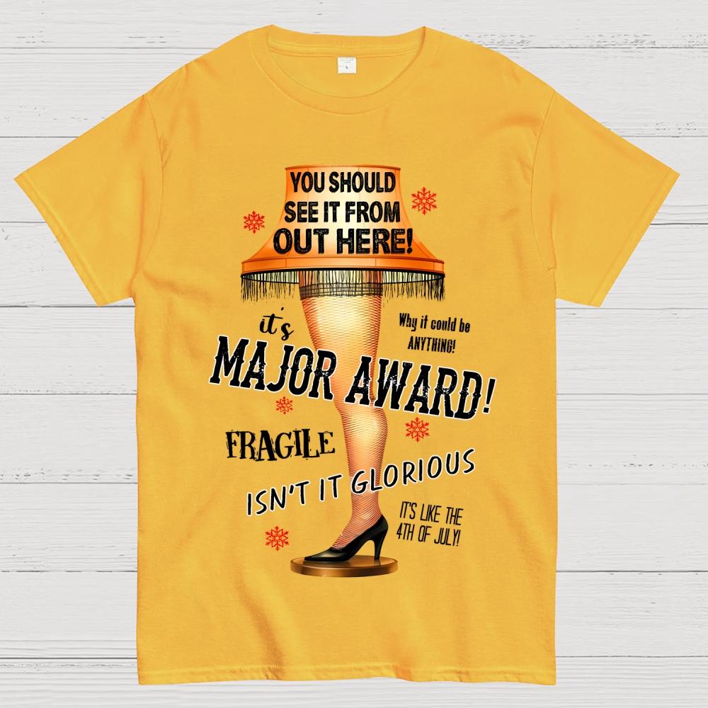 It's a Major Award Leg Lamp Christmas Cotton Summer Casual Cool Loose T-Shirt