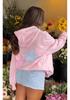 Women's Winter Fleece-Lined Hoodie with Kangaroo Pocket and Long Sleeves