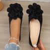 Women S Large Size Flat Flower Decorated Casual Loafers Shoes