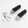 Aluminum Motorcycle Front Footrests Black Anti-Slip Motorcycle Pedals Easy Installation Motorbike Foot Pegs