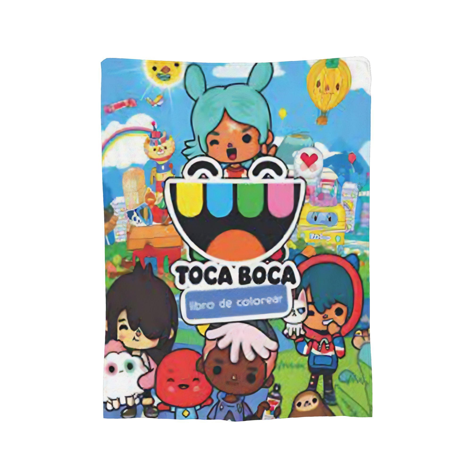 

Toca boca life world Плюшеві пледи з коралового флісу Пледи для ліжка, подорожей, тепла спальня, ковдра, 30x40in