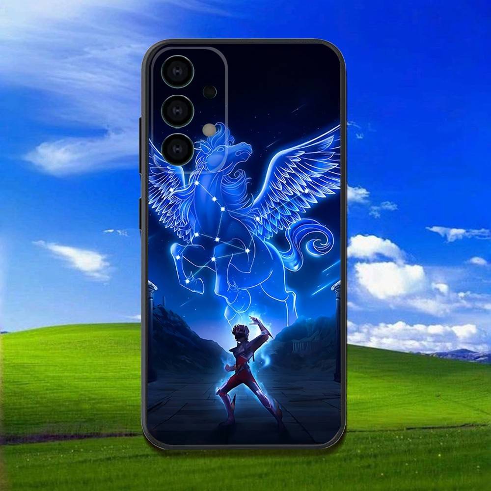 Phone Case For Samsung Galaxy A13,A21s,A22,A31,A32,A52,A53,A71,A80,S-Saint Seiya Knights Zodiac Soft Black Shell