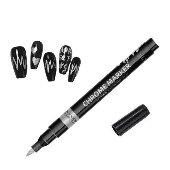 Set Penne per Nail Art per Unghie Gel Fai da Te Pennarello per Nail Art Disegno Pittura Penna Liner Punta 0,5 mm Asciugatura Rapida Kit di Strumenti per Manicure da Casa Salone